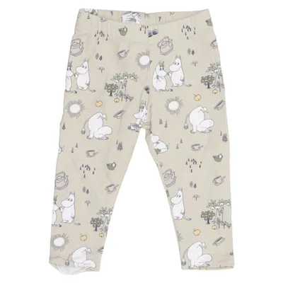 Pyjamasbyxor (Beige, Flerfärgad) från Moomin by Lindex Bomull, Elastan