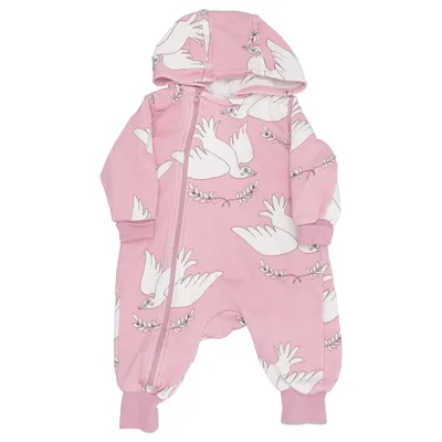 Rompers (Pink, White) from Mini Rodini Organic cotton