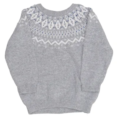 Sweater (Gray, White) from Lindex Kids Cotton, Polyamide, Wool