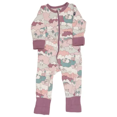 Barboteuse (Rose, Vert, Violet) de Polarn O. Pyret Élasthane, Coton biologique