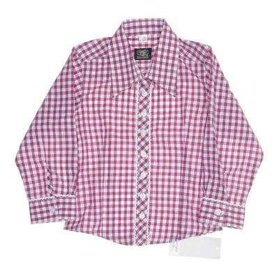 Blus (Lila, Vit) från Trachten Bomull