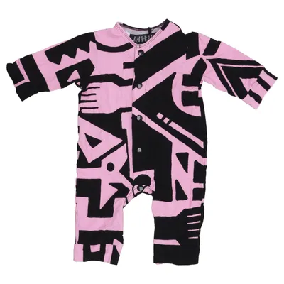 Barboteuse (Rose, Noir) de Bam-bam Coton