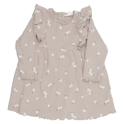 Klänning (Beige, Flerfärgad) från KappAhl Bomull, Elastan