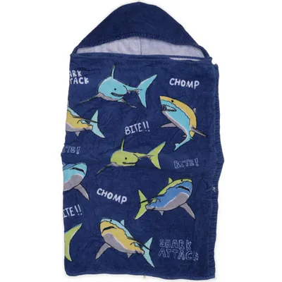 Badponcho (Blauw, Meerkleurig) van Authentic Kids Katoen