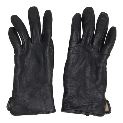 Leather gloves (Black) from Åhléns Leather, Polyamide, Wool