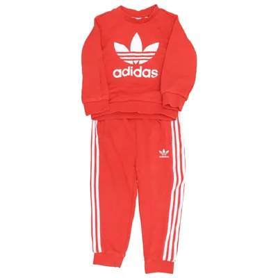 Loungewear (Rød, Hvid) fra Adidas Originals Bomuld, Elastan, Genanvendt polyester