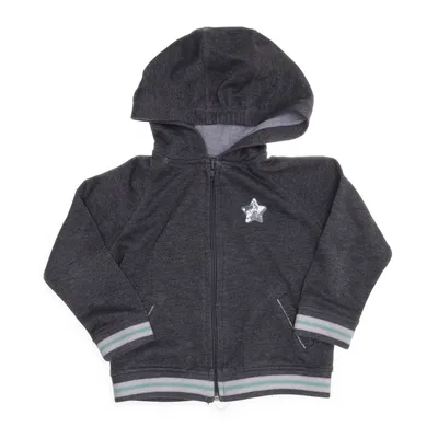 Hoodie (Gray) from Vibe Elastane, Metallic fiber, Polyester, Viscose