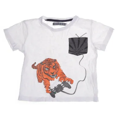 T-shirt (Vit, Orange, Svart) från Gassa Bomull