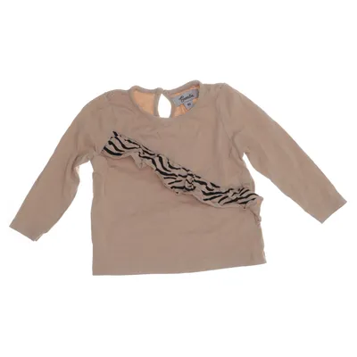 Långärmad t-shirt (Beige, Svart) från Sweetie Bomull, Elastan