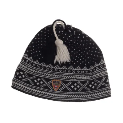 Bobble hat (Black, White) from Dale of Norway Wool