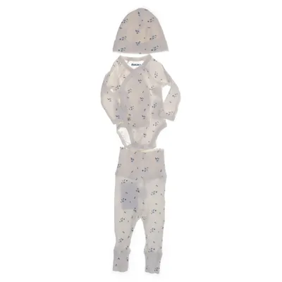 Set (White, Blue) from Rikiki Elastane, Cotton