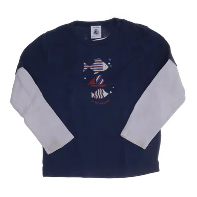 Långärmad t-shirt (Blå, Grå) från Petit Bateau Bomull