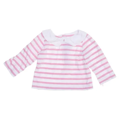 Långärmad t-shirt (Rosa, Vit) från Jacadi Bomull