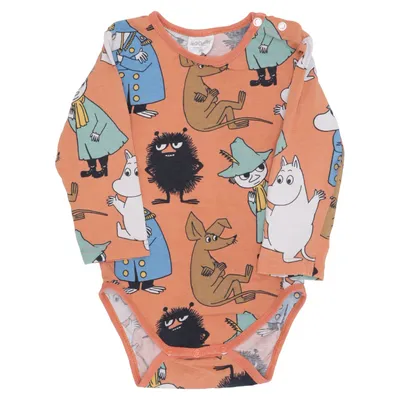 Body (Orange, Flerfarvet) fra Moomin Elastan, Økologisk bomuld