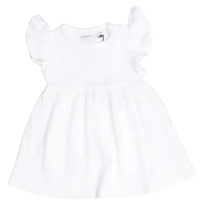 Kjole (Hvid) fra MyWear Baby Bomuld, Elastan