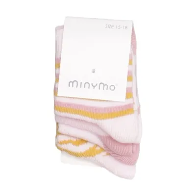 Strømper (Pink, Gul, Flerfarvet) fra Minymo Bomuld, Elastan, Polyamid