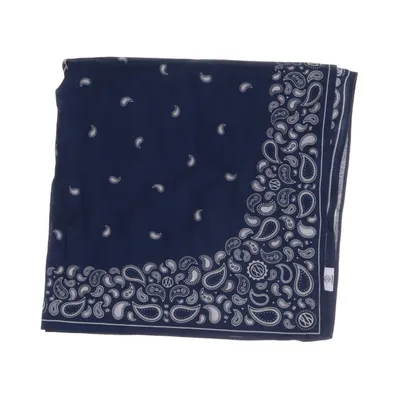 Scarf (Cotton Paisley, dark blue, 55 cm) från Lescarf Bomull
