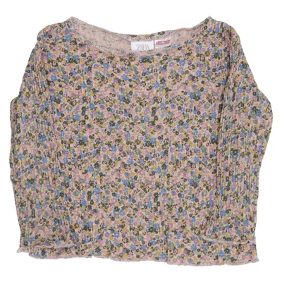 Lange mouwen shirt (Roze, Meerkleurig) van Zara Katoen