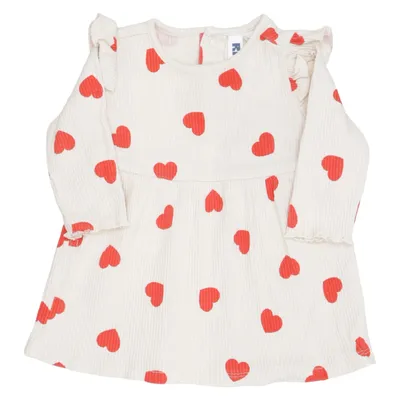 Dress (Beige, Red) from Rikiki Cotton, Elastane