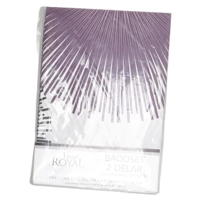 Bed set (Purple, White, Black) from Nina Royal Cotton