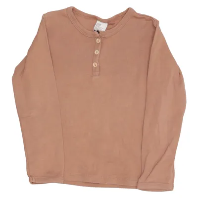 Henley shirt (Bruin) van H&M Katoen