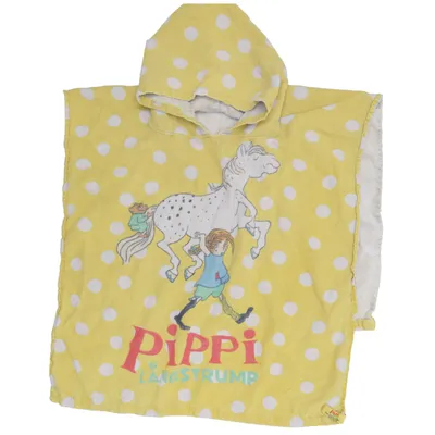 Badcape (Gul, Vit, Flerfärgad) från Pippi Långstrump Bomull