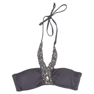 Bikini top (Gray) from H&M Elastane, Polyamide, Polyester
