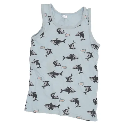 Tanktop (Blauw, Zwart) van Zeeman Katoen, Elastaan