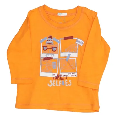 Long sleeve T-shirt (Orange) from Benetton Baby Cotton