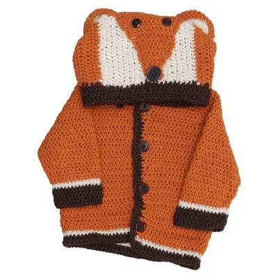 Cardigan (Bruin, Oranje, Wit)