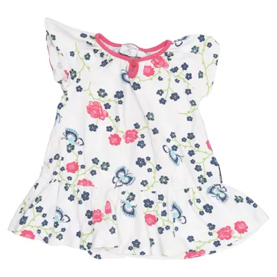 Jurk (Wit, Roze, Blauw) van Polarn O. Pyret Katoen, Elastaan