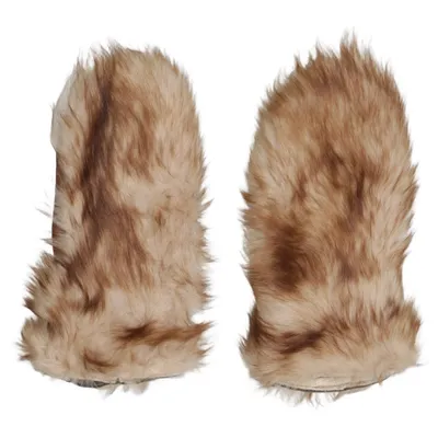 Moufles en fourrure (Marron, Beige, Multicolore)