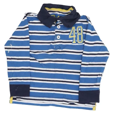 Rugby shirt (Blauw, Wit, Zwart) van Rebel by Primark Katoen