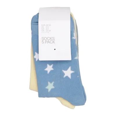 Sokken (Blauw, Geel, Wit) van H&M Katoen, Elastaan, Polyamide