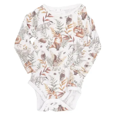 Romper (Wit, Bruin, Groen) van Newbie by KappAhl Katoen, Elastaan