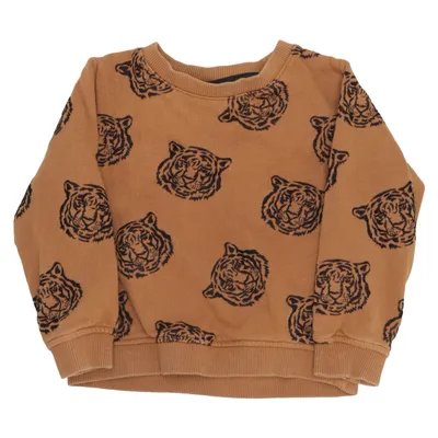 Sweatshirt (Brun, Sort) fra H&M Kids Bomuld, Polyester, Elastan