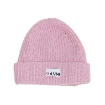 Beanie (Roze) van Ganni Wol, Polyamide
