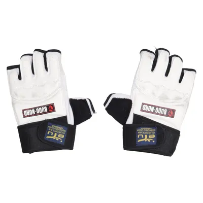 Vingerloze handschoenen (Wit, Zwart) van Budo-Nord