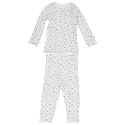 Pyjama (Wit, Meerkleurig) van Dopo Dopo Girls Katoen, Elastaan