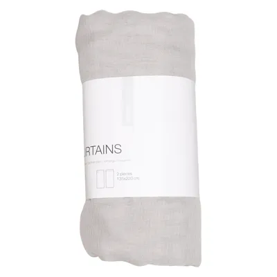 Gordijn aan roede (Beige) van Rusta Home Polyester