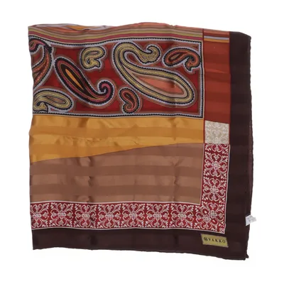 Scarf (Brun, Flerfärgad) från Vakko Silke