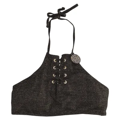 Haut de bikini (Noir) de Janina Élasthane, Fibre métallique, Polyamide
