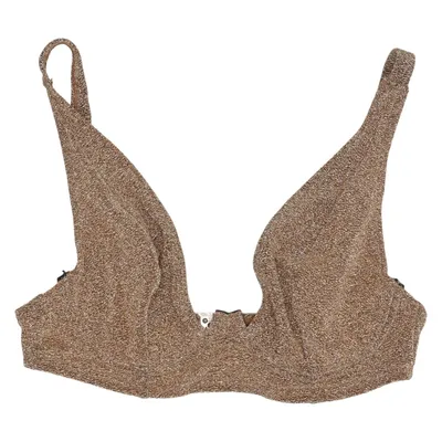 Haut de bikini (Or) de Wolf & Whistle Élasthane, Fibre métallique, Polyamide, Polyester