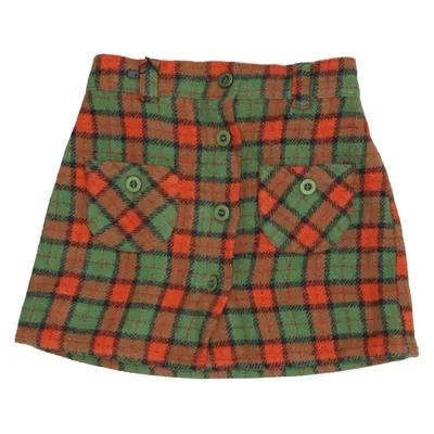 Jupe (Vert, Rouge) Acétate, Polyester, Laine
