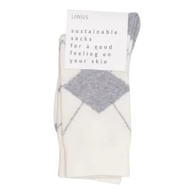 Knit socks (White, Gray) from Lanius Cotton, Elastane, Polyamide, Wool