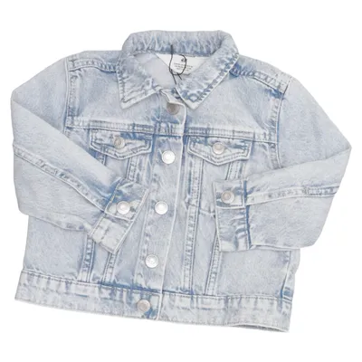 Denimjakke (Blå) fra H&M Bomuld, Elastan
