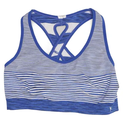 Brassière (Bleu, Blanc) de Danskin Now Élasthane, Polyamide, Polyester
