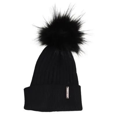 Tophue (Sort) fra Honey & Lemon Angora, Kunstpels