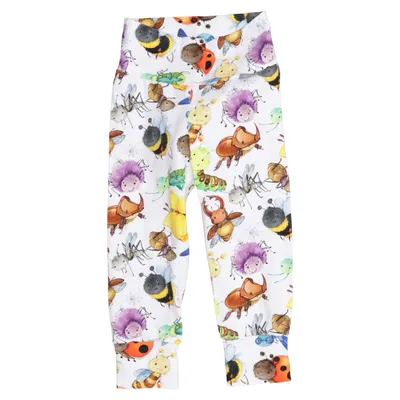 Leggings (Wit, Meerkleurig) van MiÅ Katoen, Elastaan
