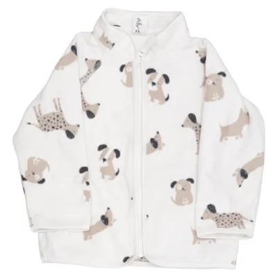 Fleecejakke (Hvid, Brun) fra H&M Polyester
